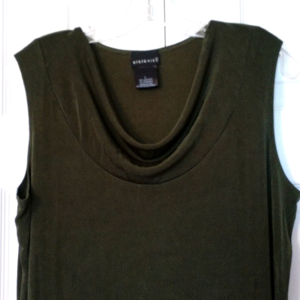 Citiknits Olive Green Slinky Sheath